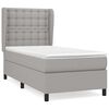 vidaXL Boxspring met matras stof lichtgrijs 80x200 cm