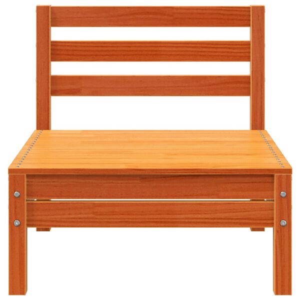 vidaXL Tuinbank zonder armleuning massief grenenhout wasbruin