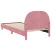 vidaXL Bedframe voor kinderen met hoofdbord Roze 80 x 200 cm Fluweel