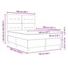 vidaXL LED Box Spring Bed met matras Donkergrijs 160 x 200 cm Fluweel