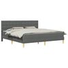 vidaXL Bedframe met matras Donkergrijs 180 x 200 cm Stof