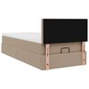vidaXL Ottoman bed met matrassen en LED's 90x190cm kunstleer