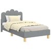 vidaXL Bedframe voor kinderen met hoofdbord Lichtgrijs 80 x 160 cm