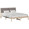 vidaXL Bedframe met hoofdeinde Bruin 160 x 200 cm Massief grenenhout
