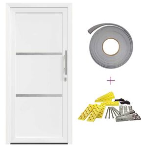 vidaXL Voordeur Wit PVC