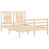 vidaXL Bedframe met hoofdbord massief hout