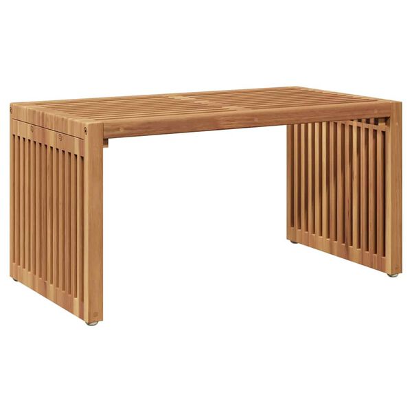 vidaXL Tuin Bijzettafel Bruin 70 x 37.5 x 35.5 cm Massief teakhout
