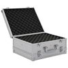 vidaXL Wapenkoffer aluminium ABS zilverkleurig