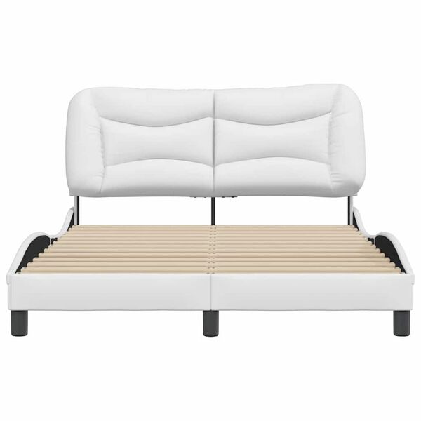vidaXL Bedframe zonder matras "Hvar" kunstleer wit 140x200 cm