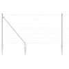 vidaXL Gecombineerd draadhek met spikes 25 x 1,2 m Zilverkleurig Mesh