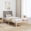 vidaXL Bedframe Bruin en taupe 75 x 190 cm Massief grenenhout
