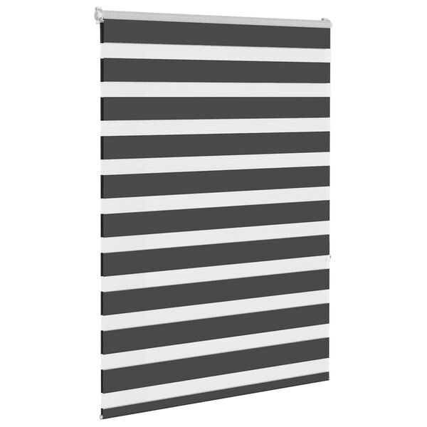 vidaXL Zebra rolgordijn 110x150 cm stofbreedte 105,9 cm zwart
