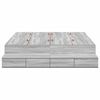 vidaXL Opbergbedframe met lade Grijs Sonoma 160 cm Bewerkt hout