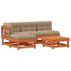 vidaXL Tuin loungeset 13 st Wasbruin Massief grenenhout