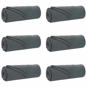 vidaXL Kleden 6 st Donkergrijs 280 x 210 cm 4.88 kg Fleece