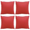 vidaXL Bankkussens 4 st 60x60 cm stof rood