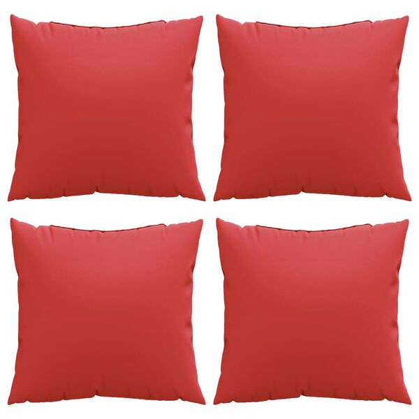 vidaXL Bankkussens 4 st 60x60 cm stof rood