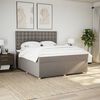 vidaXL Boxspring met matras stof taupe 180x200 cm