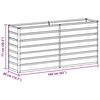 vidaXL Plantenbak verhoogd 160x40x77 cm gegalvaniseerd staal zilver