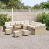 vidaXL Tuin Sofa Set met kussen met opslag 14 pcs Beige en Cr&egrave;me