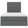 vidaXL Opbergbed met LED met matras Donkergrijs 120 x 200 cm Polyester