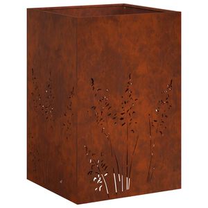 vidaXL Plantenbak Roestkleurig 50 x 50 x 75 cm weervast staal