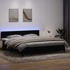 vidaXL Boxspring met matras en LED fluweel zwart 180x210 cm