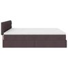 vidaXL Ottoman bed met matrassen 160x200cm stof donkerbruin
