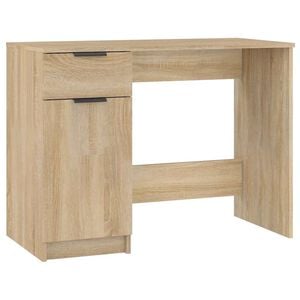 vidaXL Bureau 100x50x75 cm bewerkt hout sonoma eikenkleurig