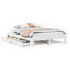 vidaXL Bedframe zonder matras massief grenenhout wit 150x200 cm
