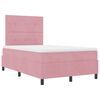 vidaXL LED Box Spring Bed met matras Roze 120 x 190 cm Stof