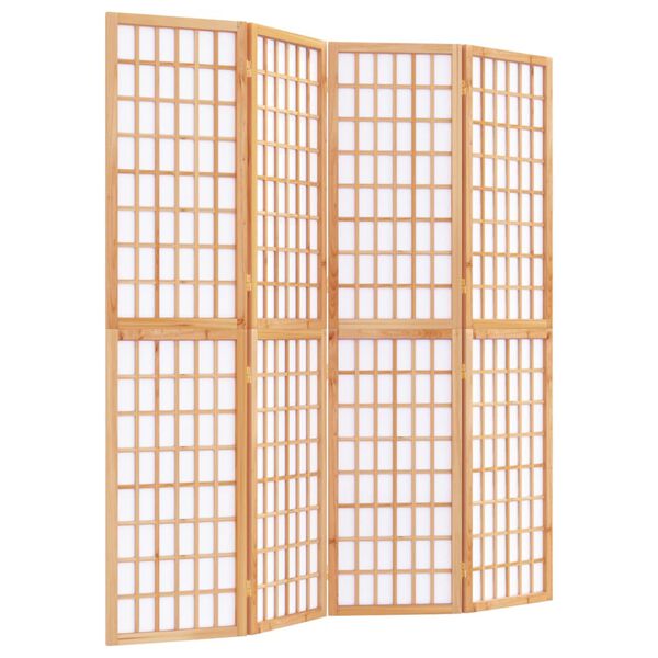 vidaXL Kamerscherm inklapbaar 4 panelen Japanse stijl 160x170 cm