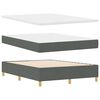 vidaXL Boxspringbed met Matras Donkergrijs 90x190 cm Donkergrijs Stof