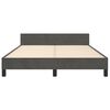 vidaXL Bedframe zonder matras 140x190 cm fluweel donkergrijs
