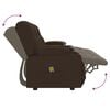 vidaXL Massagestoel 4-zits verstelbaar bekerhouders kunstleer bruin