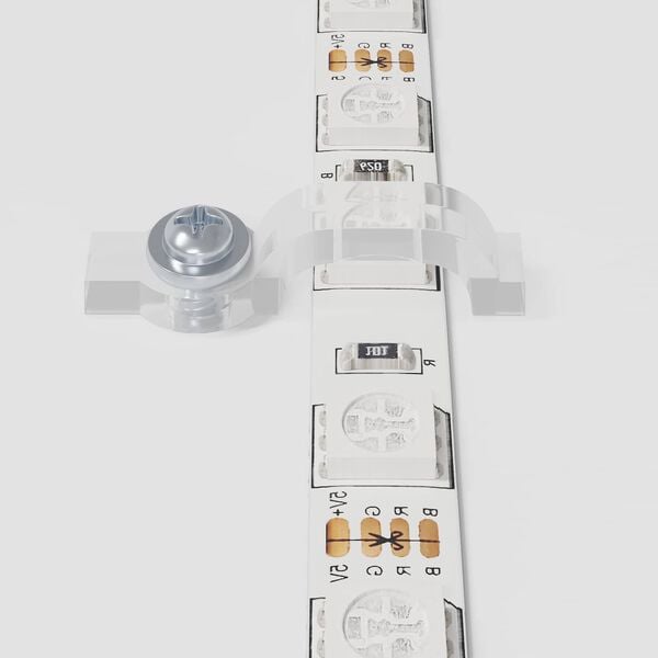 vidaXL LED-strip 4 pcs Zwart en transparant 120 x 0,8 x 0,3 cm