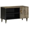 vidaXL Tv-meubel 80x31,5x46 cm massief mangohout lichtgrijs