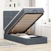 vidaXL Ottoman bed met matrassen 100x200cm fluweel donkergrijs