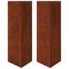 vidaXL Plantenbakken 2 st Driehoekig 30x26x75 cm weervast staal