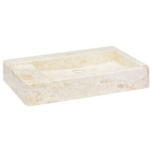 vidaXL Gootsteen 58x39x10 cm marmer cr&egrave;mekleurig