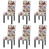 vidaXL Eetkamerstoelen 6 st stof meerkleurig