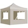vidaXL Partytent inklapbaar met wanden 2x2 m aluminium cr&egrave;me