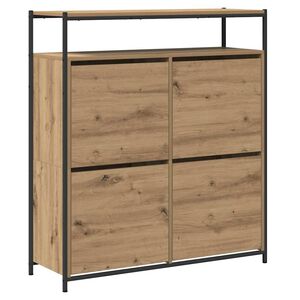 vidaXL Schoenenkast 100 x 34 x 112 cm Bewerkt hout Artisanaal eiken