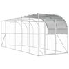 vidaXL Kippenhok Tegen de Muur zilver 600 x 200 x 215 cm