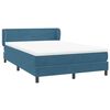 vidaXL Boxspring met matras fluweel donkerblauw 160x220 cm