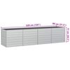 vidaXL Plantenbak verhoogd 320x80x77 cm gegalvaniseerd staal zilver