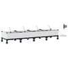 vidaXL Tuin Pot met Irrigatie en Wielen 4 st Wit 160 x 40 x 28 cm PP