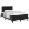 vidaXL Boxspringbed met matras Zwart 120 x 190 cm Kunstleer