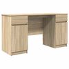 vidaXL Bureau met lade Sonoma eiken 140 x 49 x 76 cm Bewerkt hout
