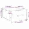 vidaXL Nachtkastje Zwart eiken 35 x 35 x 20 cm Bewerkt hout